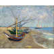 Obraz Vincent van Gogh 's Fishing Boats on the Beach w Saintes-Maries