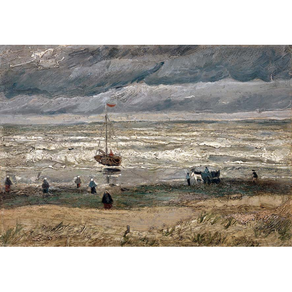 Obraz na płótnie Vincenta van Gogha Plaża w Scheveningen w burzowej pogodzie