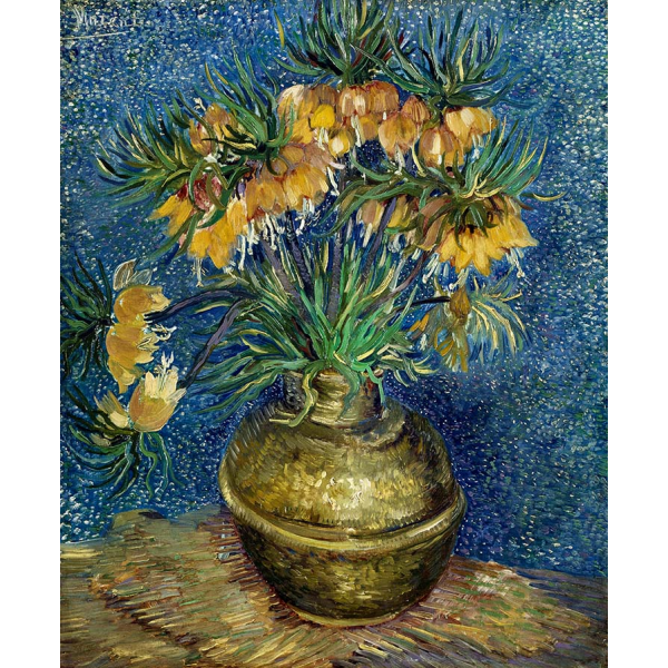 Obraz Cesarskie fritillaries Vincenta van Gogha w miedzianym wazonie