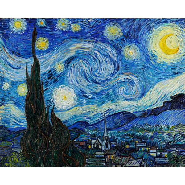 Reprodukcja obrazu - Gwiaździsta noc (1889) Vincenta Van Gogha