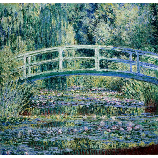 Lilie wodne i most japoński Claude'a Moneta