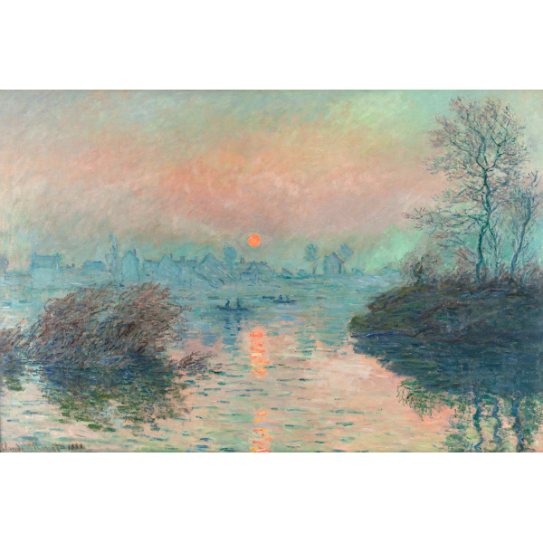 Słońce nad Sekwaną w Lavacourt Claude Monet