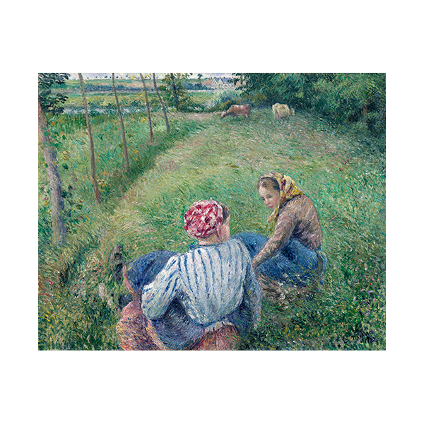 Camille Pissarro Młode chłopskie dziewczyny odpoczywające na polach w pobliżu Pontoise