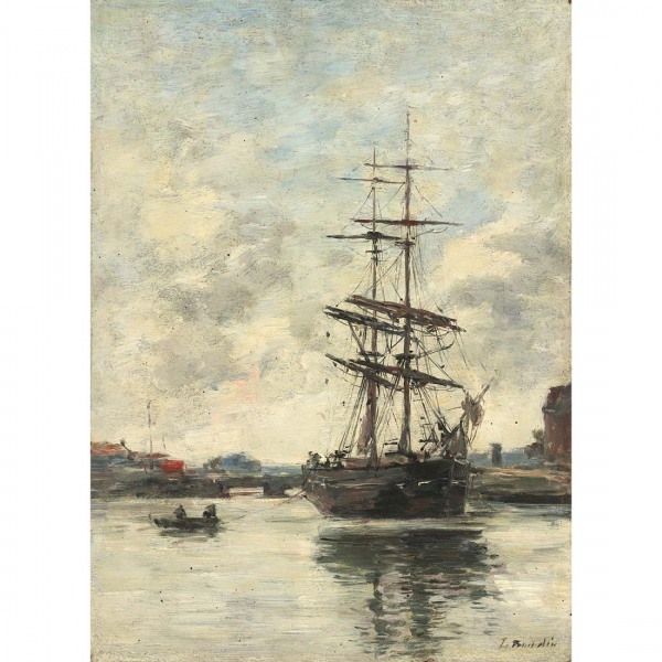 Statek na Touques Eugène Boudin