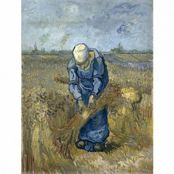 Wieśniaczka wiążąca snopy Vincent van Gogh