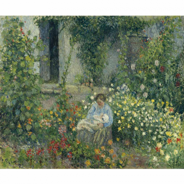 Camille Pissarro - Julie et Ludovic - Rodolphe Pissarro w kwiatach