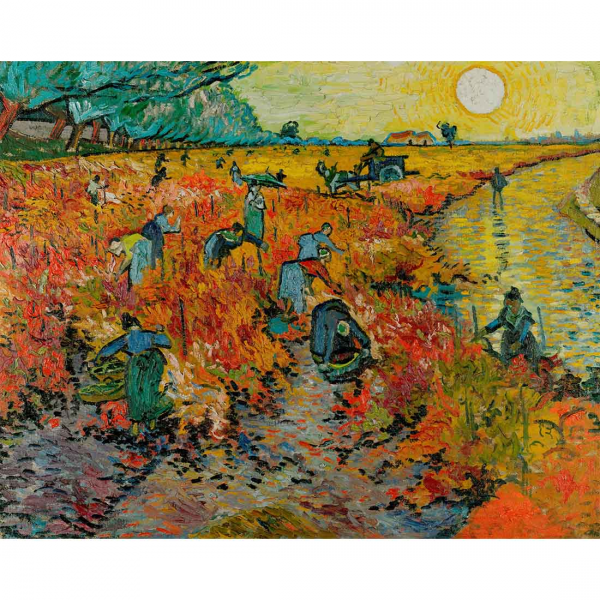 Reprodukcja Słynny pejzaż Vincenta van Gogha Czerwona winnica