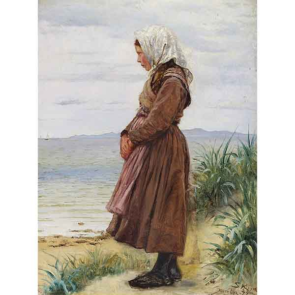 Reprodukcja Obrazu Dziewczyna na plaży Hornbæk Krøyer