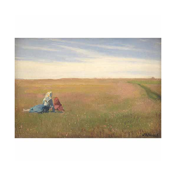 Obraz Dwie dziewczyny na polu. Letni dzień Michael Peter Ancher