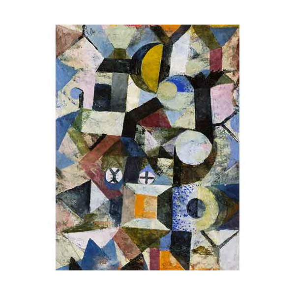 Obraz Kompozycja z żółtym półksiężycem i Y Paula Klee