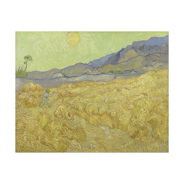 Obraz Vincent van Gogh Pole pszenicy ze żniwiarzem