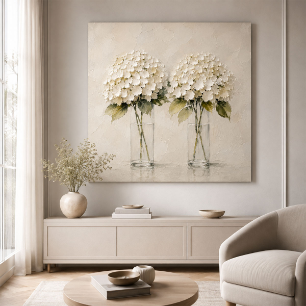 Obraz Canvas Hortensje w wazonie